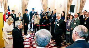 Chairman of IAFOR IAB Attends Reception at the Japanese Embassy in London Hosted by Emperor Akihito of Japan